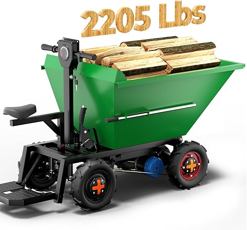 Miniatura 7 de [Volcado hidráulico eléctrico] Carretilla Arczorix Carretilla utilitaria 60 V 20 Ah 2000 W Capacidad 2205 libras con descarga de elevación y bajada