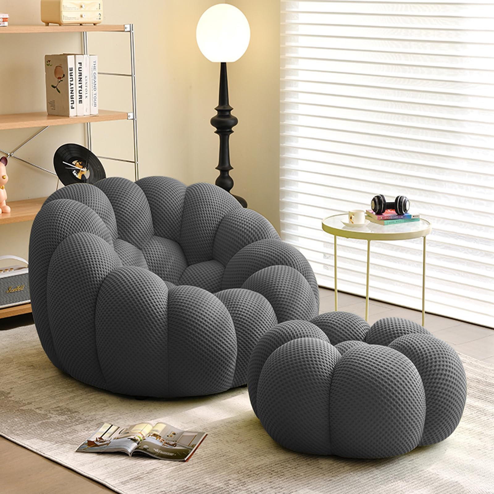 Amazon.com: ESRADA Oversized Single Lazy Sofa, Grey, 3D Honeycomb