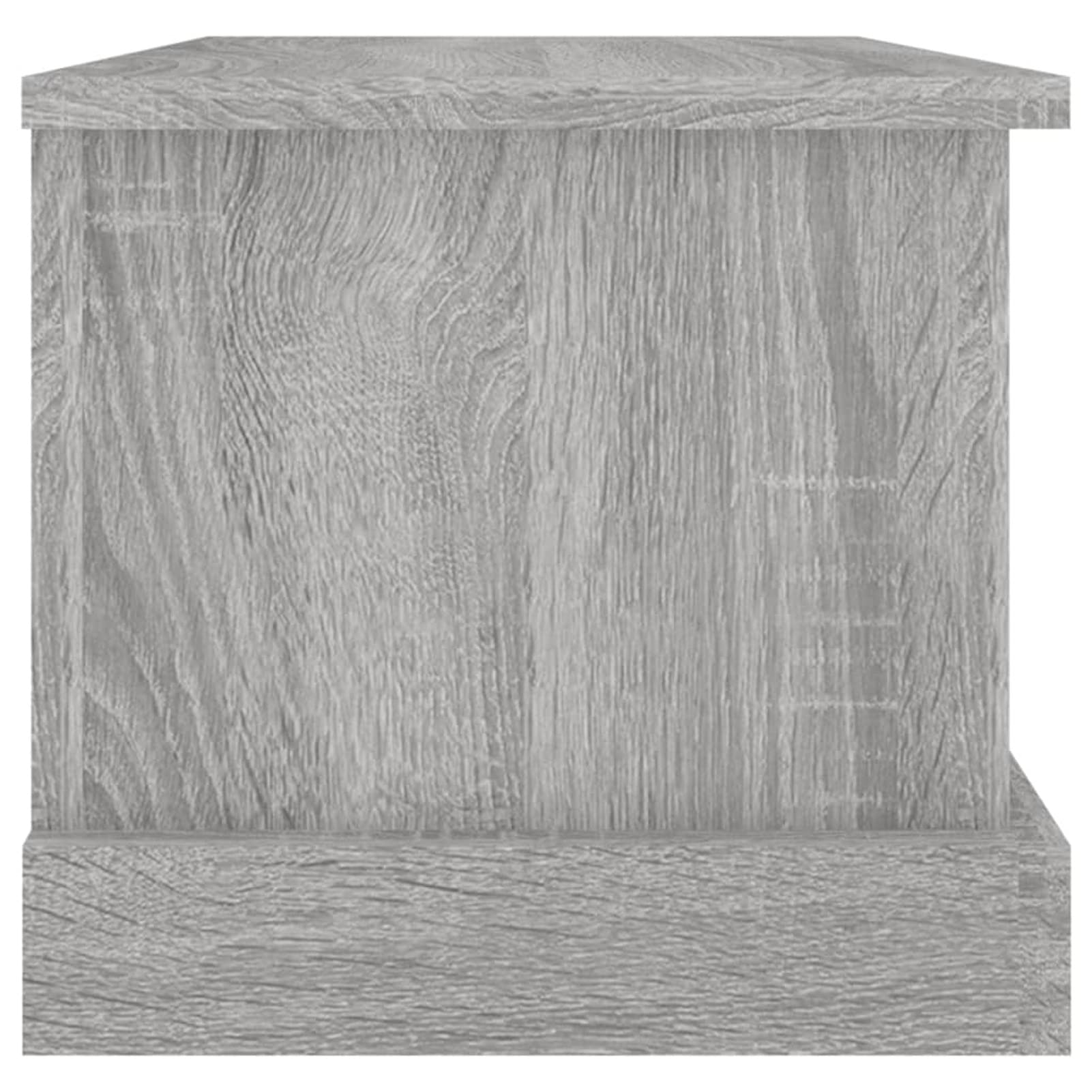 Homgoday Sonoma szary pojemnik 50 x 30 x 28 cm wielowarstwowe drewno, meble, skrzynie i kufry zewnętrzne, pudełko ogrodowe, uchwyt na narzędzia ogrodowe, pufa zewnętrzna, skrzynia zewnętrzna
