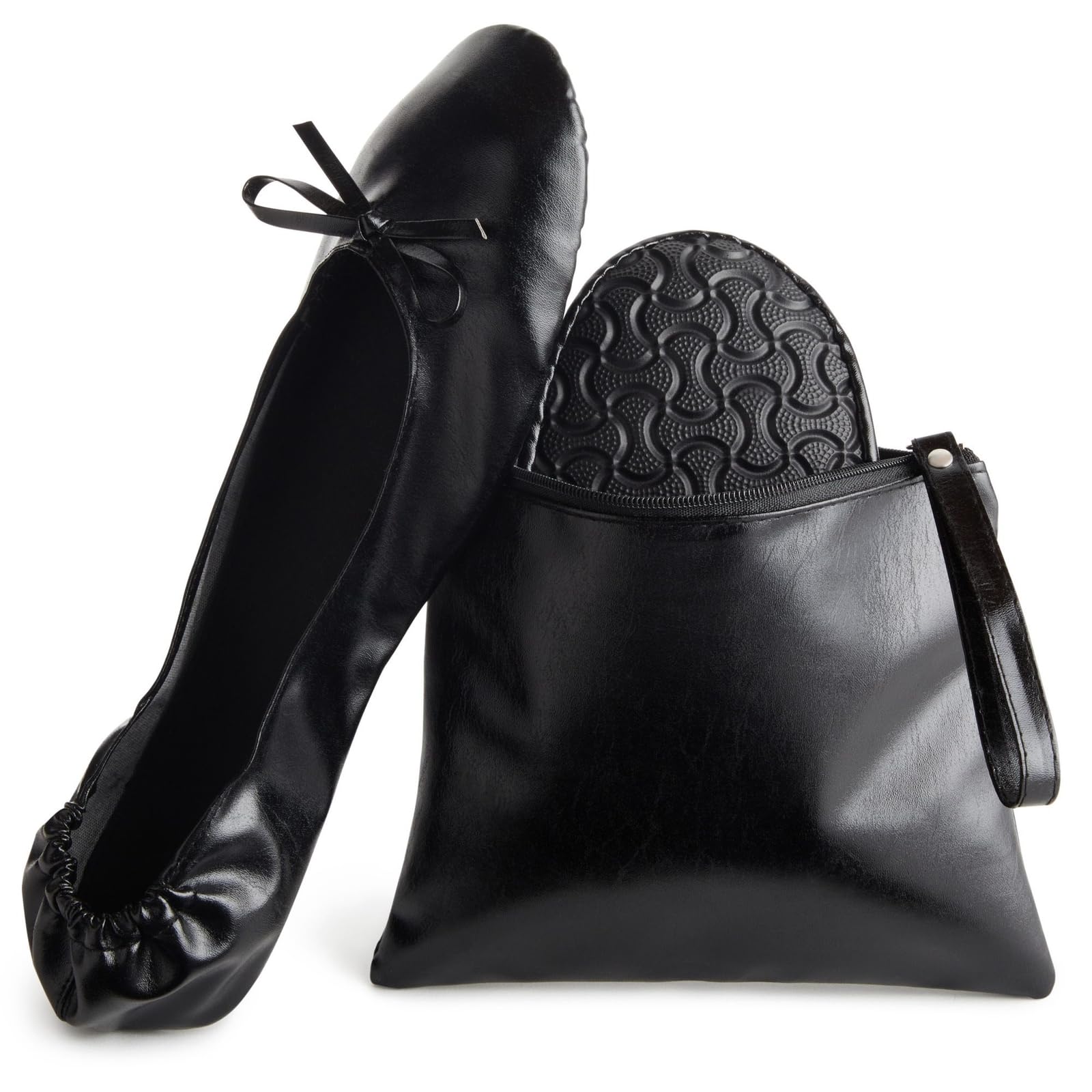 Foldable Ballet Flats - Women's Portable Ballerina Roll up Shoes