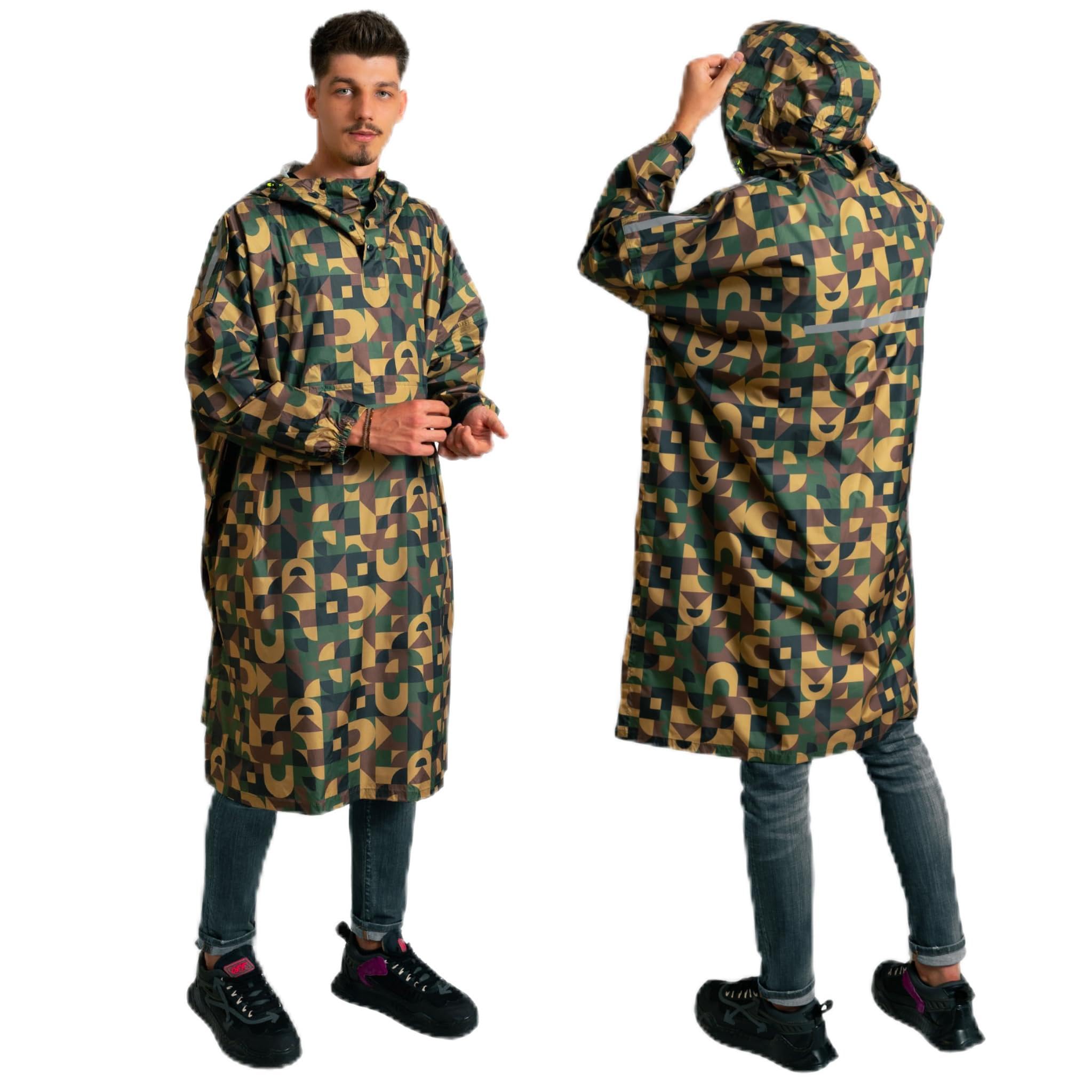 Jubi® Regenponcho Herren aus 100% Recycled Polyester | Nachhaltig, Leicht & Wasserdicht