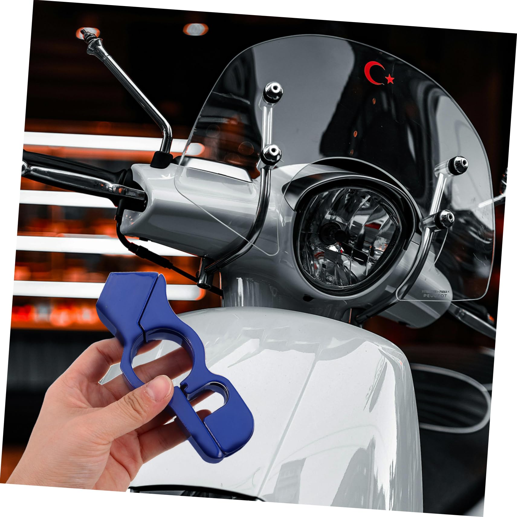 CHILDWEET Lucchetto di Sicurezza per Manubrio di Bicicletta Elettrica e Scooter, Lega di Alluminio, Blocco Acceleratore e Freno, Antifurto Facile da Usare