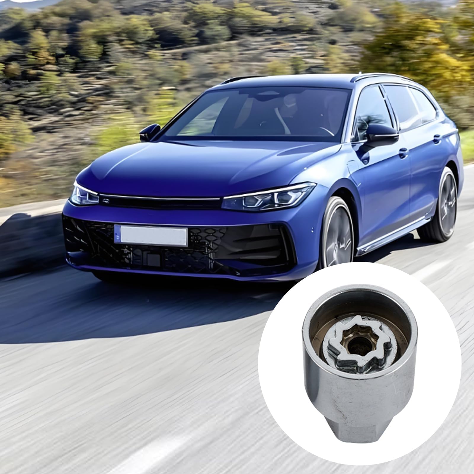 chiave antifurto per dadi di bloccaggio auto 524 o D di ricambio per Security Master, per chiave a bussola VW