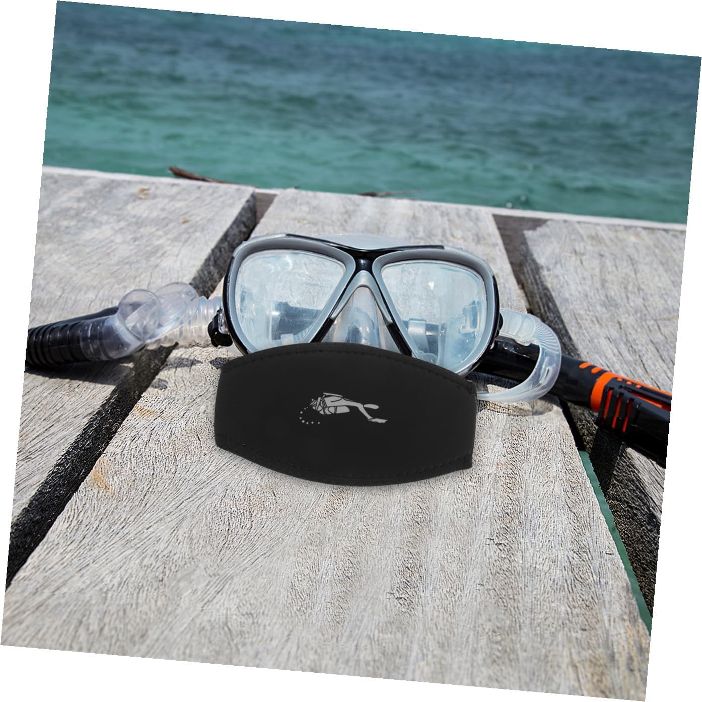 Scuba Mask Strap Cover Double Layer Hair Wrap for Snorkeling and Diving Durable Sbr Material Easy to Install Comfortable Fit for Underwater Sports