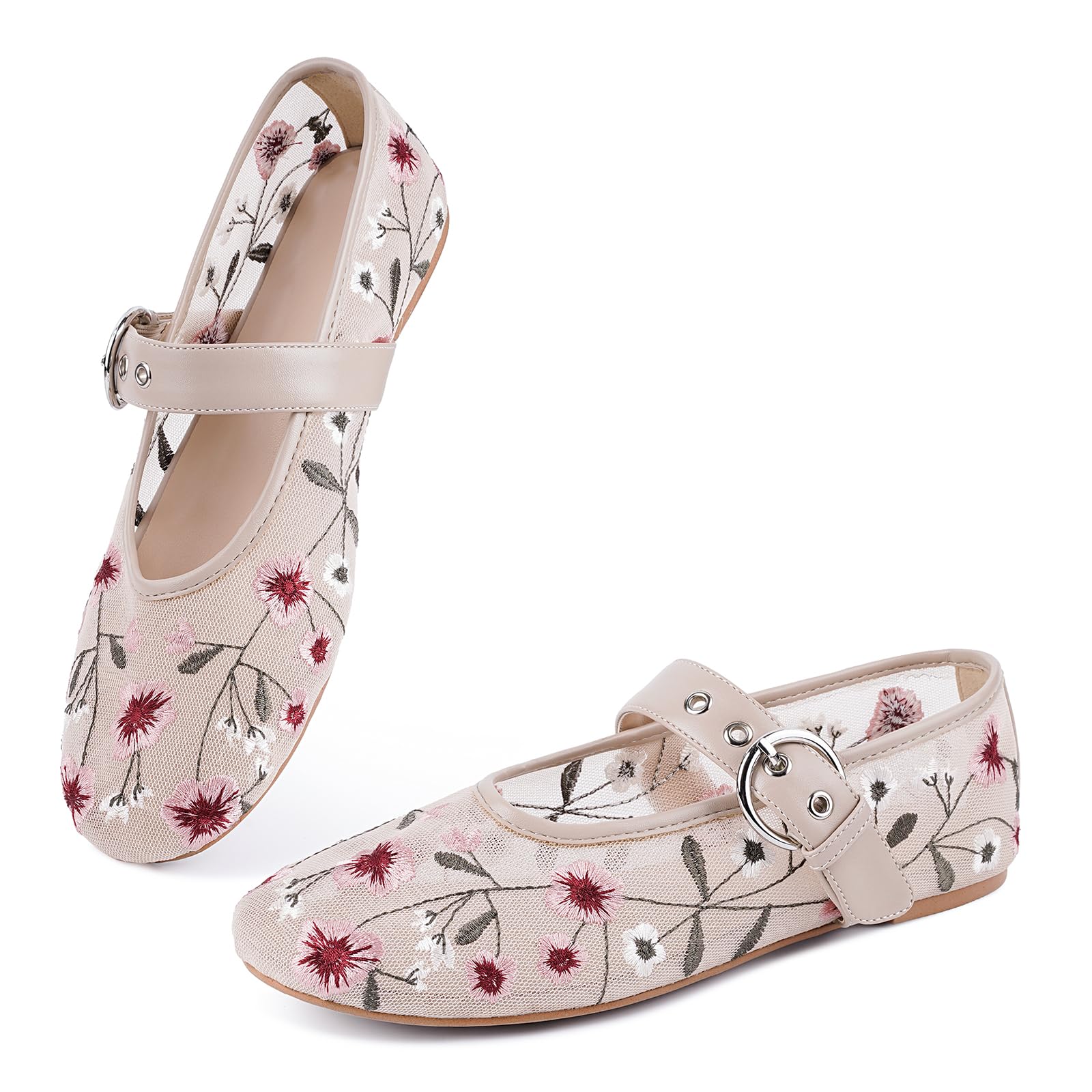 Gothictor Women's Mesh Ballet Flats