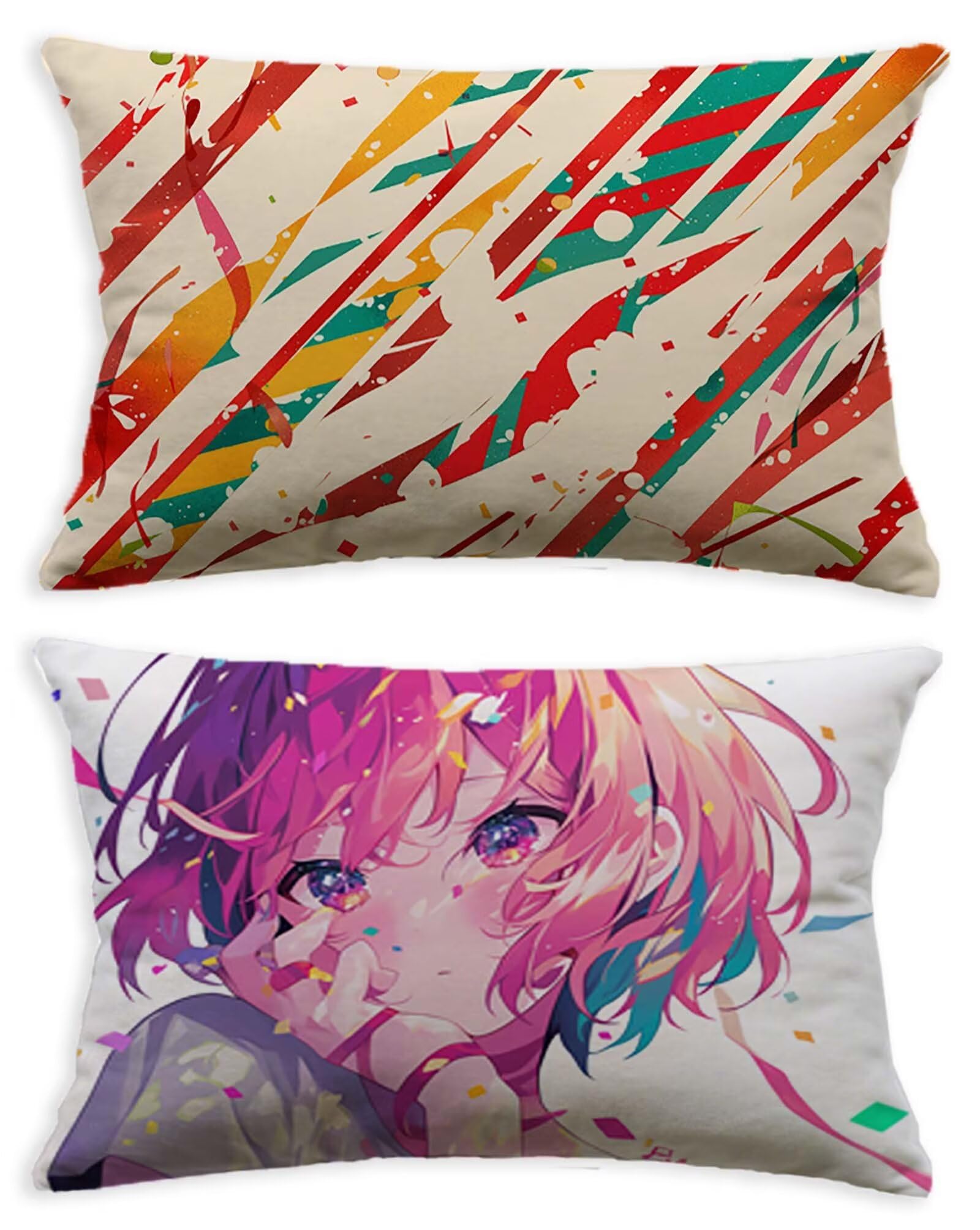 Taie oreiller 40x80 lot de 2 en velours de qualité supérieure avec impression graphique moderne