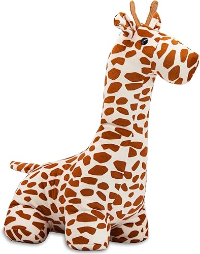 Vista 32 de Lindo tope de puerta decorativo para el hogar y la oficina, topes de puerta de piso, protectores de pared pesados de tela con peso animal, gato café