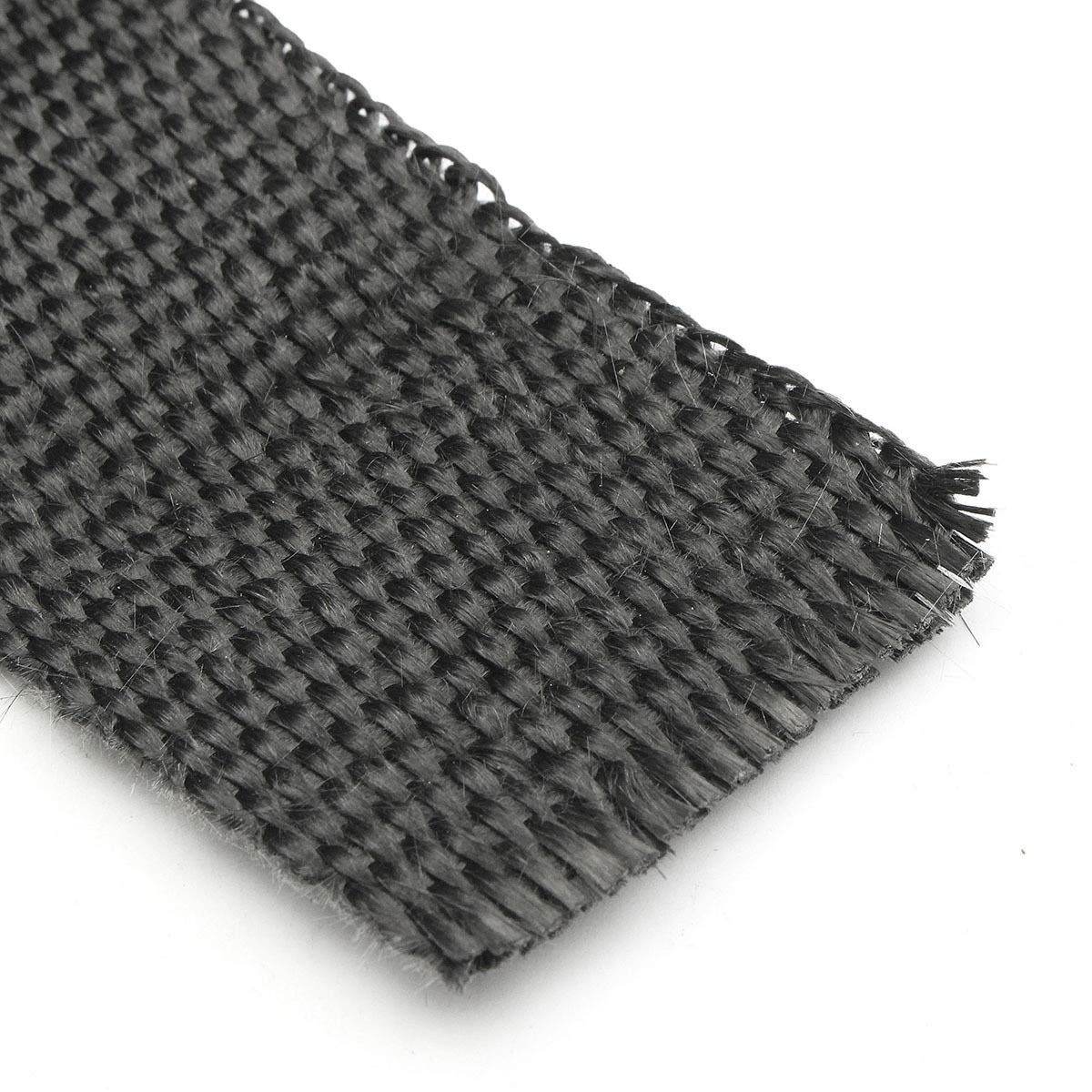 Bende Termiche Per Moto Nere – Nastro In Fibra Di Vetro 1.6mm X 5cm X 5m Per Avvolgere Tubi Di Scarico, Kit Con 6 Fascette In Acciaio