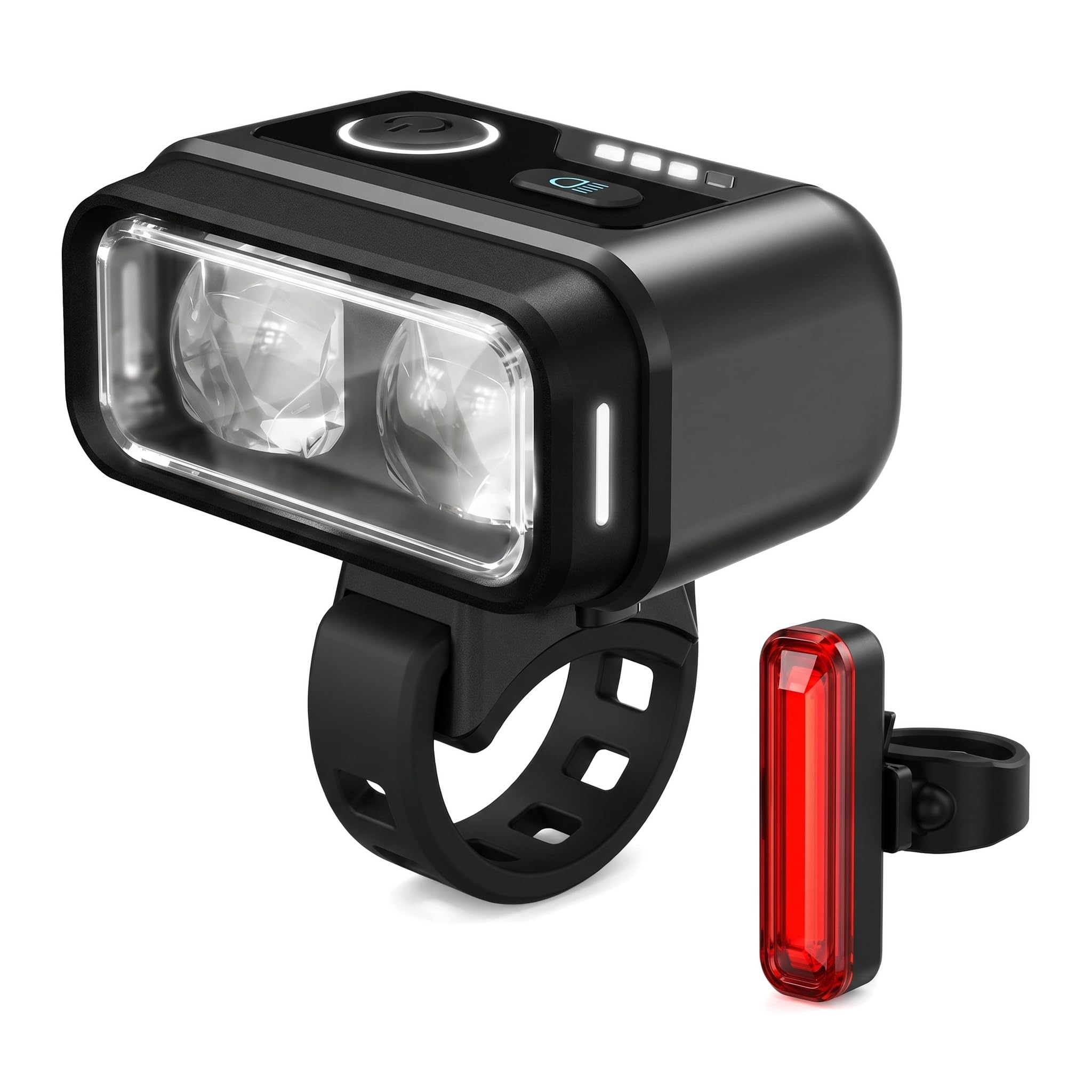 Luz Led para Bicicleta Superbrillante De 1800 Lúmenes, Recargable por USB con Batería De 4000 Mah, Resistente Al Agua Ipx5, Ideal para Ciclismo De Carretera Y MTB, Paseos Nocturnos.