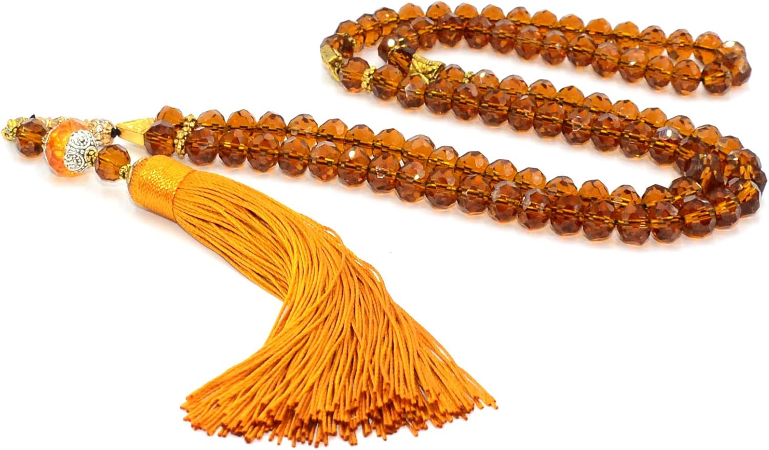 Special for Women Muslim Prayer Beads, 99 Beads -(8 mm 99 Beads) Tesbih-Tasbih-Tasbeeh-Misbaha-Masbaha-Subha-Sebha-Sibha-Worry Beads (Navy Cryst)