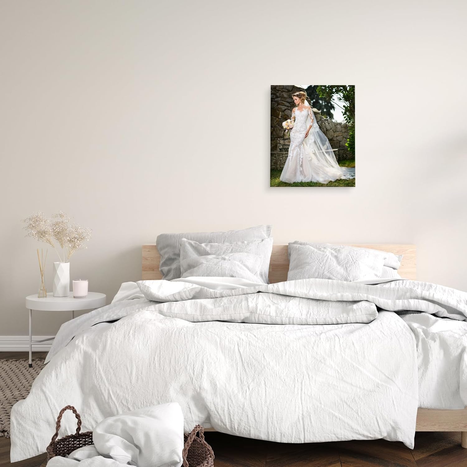 YYYYHPP Canvas Prints with Your Photos, Personalized Photo to Canvas Wall Art,Canvas Printing for Wedding, Family, Baby, Pets, Home Office Decor, Wrapped Frame 20"x24"