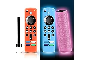 (3 Pack) Wevove Fire Stick Remote Covers in Glow Pink, Glow Blue, and Orange