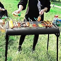 Vista 1 de BBQ Grill Outdoor Barbecue Detachable Barbecue Outdoor Stainless Steel Grill Beach Camping BBQ Portable Charcoal Grill Travel Picnic Barbecue Grills