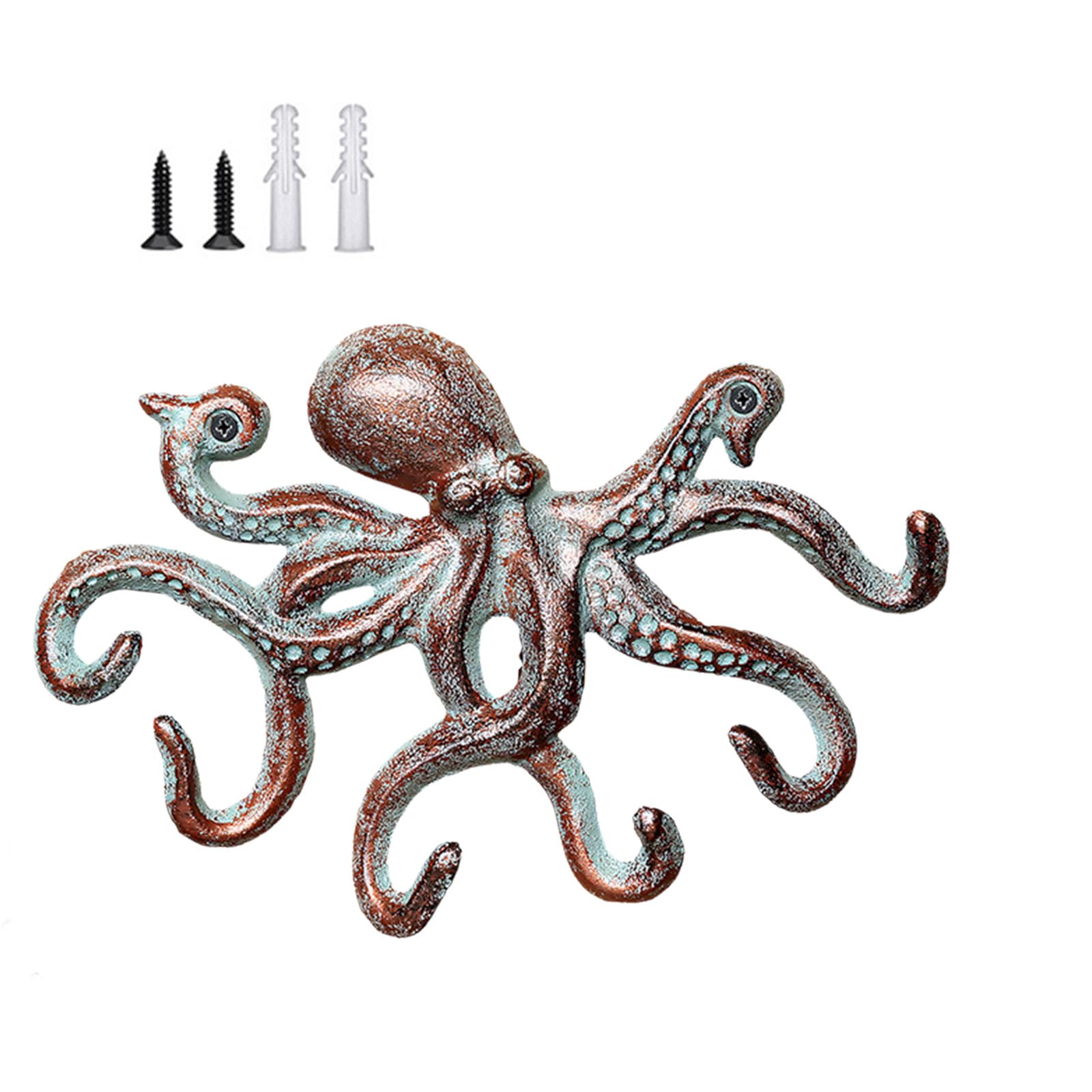Limtula Multi Purpose Iron Octopuses Shaped Wall Hook for Organizing Small Household Items Practical Outerwear Hanger Traditional Iron Shelf Fasteners