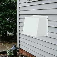Vista 7 de Cubierta de ventilación de secadora de 6 pulgadas con pantalla y amortiguador, cubierta de ventilación de escape de pared al aire libre, ventilación