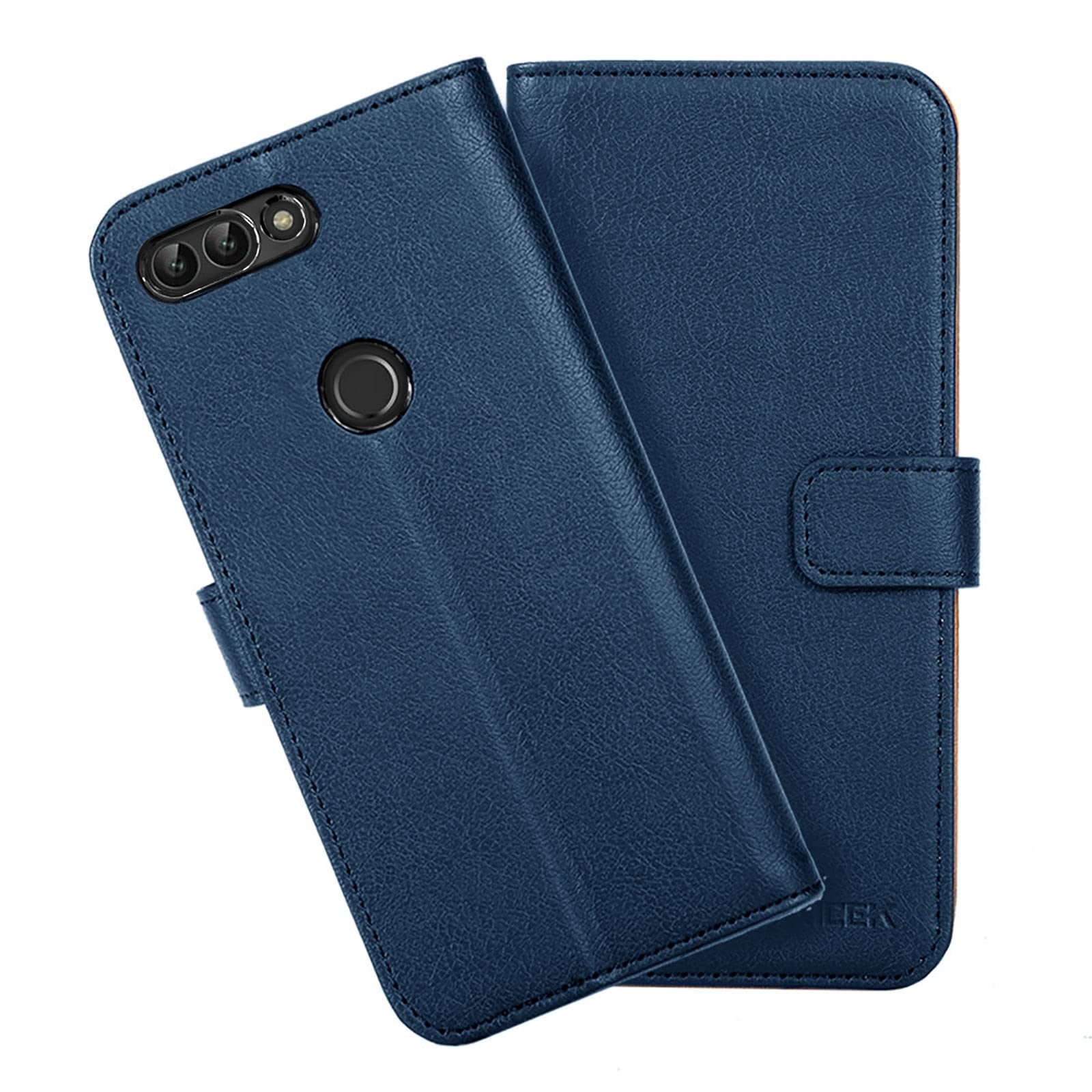 AICEK Custodia Portafoglio In Pelle Per Huawei P Smart – Flip Cover Con Slot Per Carte, Colore Blu
