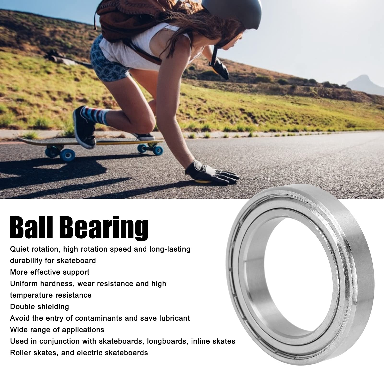 10 piezas de rodamientos de bolas de acero inoxidable para patinetes y patines en línea S6909Z, 45x68x12 mm, rodamientos silenciosos de alta velocidad con doble blindaje para