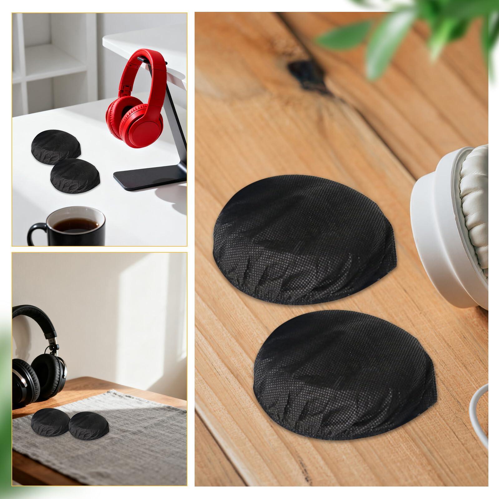 300 Pezzi Copri Auricolari Cuffie in Tessuto Non Tessuto Protezione per Cuscinetti Over-ear Gaming Palestra e Aviatore Morbidi Traspiranti e Facili da Sostituire Compatibili con