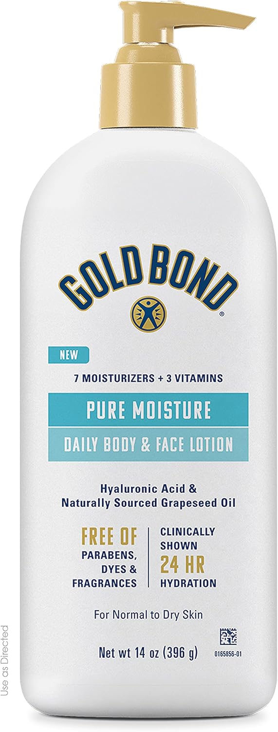 Gold Bond Pure Moisture Lotion, 14 oz, ultralicht voor lichaam en gezicht