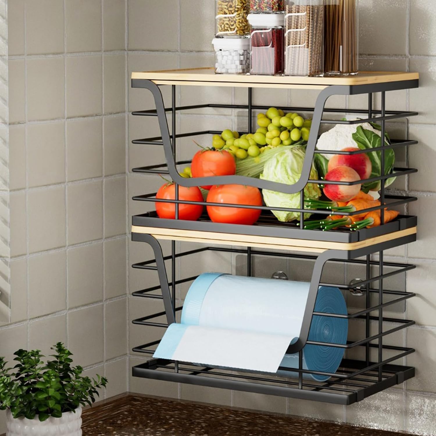 キッチン収納／棚Streck ストレック伸縮式ステンレストトップラック