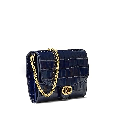 Lauren Ralph Lauren Croc embossed Medium Adair Crossbody Wallet Women