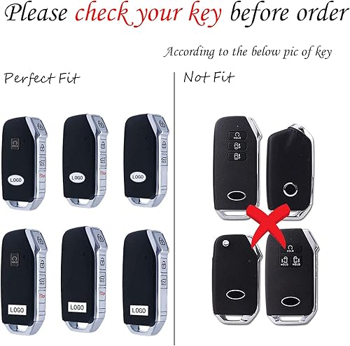 Miniatura 2 de Funda para llavero Kia suave de 3, 4, 5 botones, protección de TPU, funda para llave de coche con llavero dorado de moda, compatible con Kia Soul