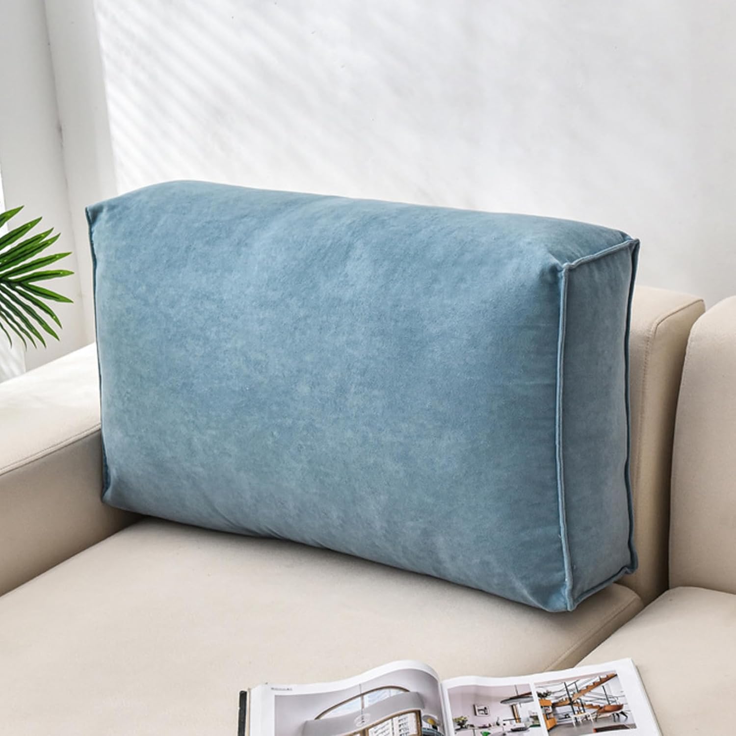 Couch Back Cushions, 39x5x18 Soft Comfortable Sofa Back Cushions, Rectangle Throw Pillows for Couch, Detachable Zipper Lumbar Support Pillow for Sofa, Bedside, Bay Window