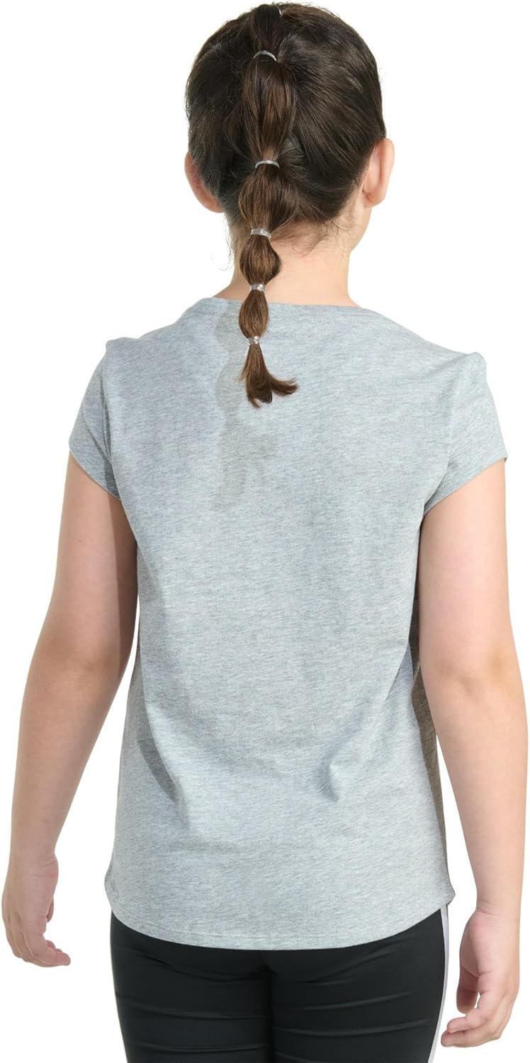 Adidas Girls Short Sleeve Essential Heather Tee - Image 4