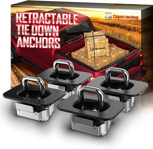 Anclajes retráctiles para cama de camión con anillo en D compatible con 1988-2013 Silverado & Sierra 1500 2500 1988-1998 Silverado 3500 y Sierra