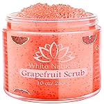 Organic Grapefruit Salt Scrub Moisturize & Soften Skin, Pure Natural Skincare Exfoliator, Shower Scrub For Exfoliating Dead Sea Cells, Body Scrubber & Face Cleanse, Infused Essential Oil & Nutrients