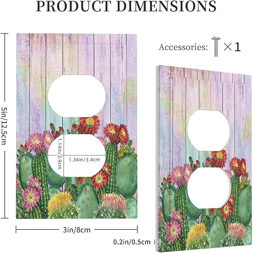 Vista 969 de Cubiertas decorativas de salida de estrella de mar playera, tablero de madera azul de concha de mar de 1 banda, decoración individual GFCI, placa