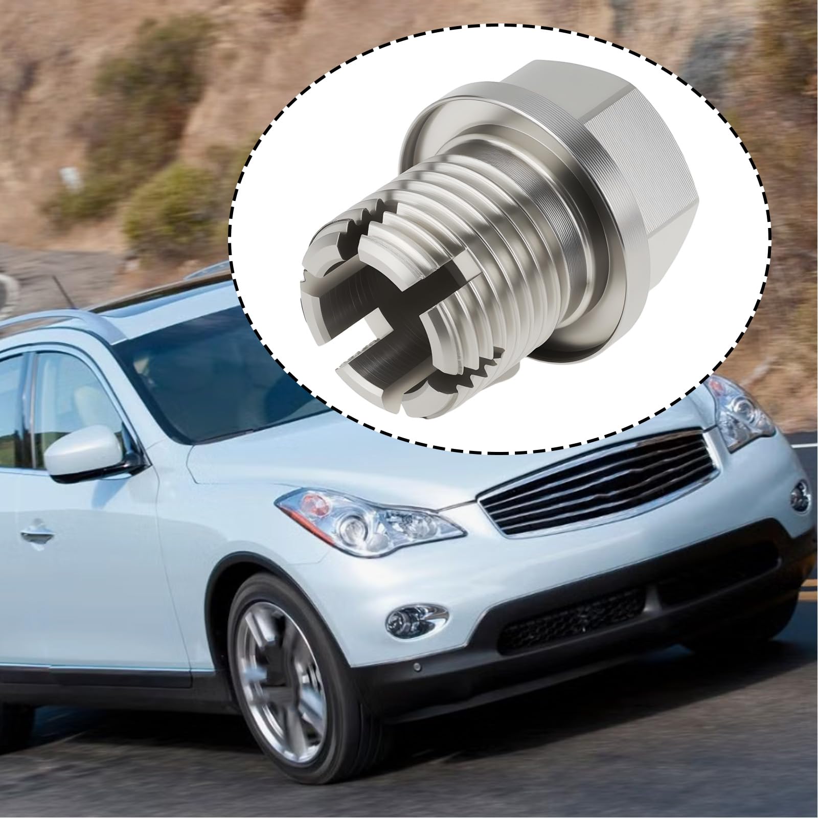 Kit de Reparación de Tapón de Drenaje de Aceite Autorroscante M16.1-1.5x15MM para Automóviles SUV Y Camionetas Ligeras