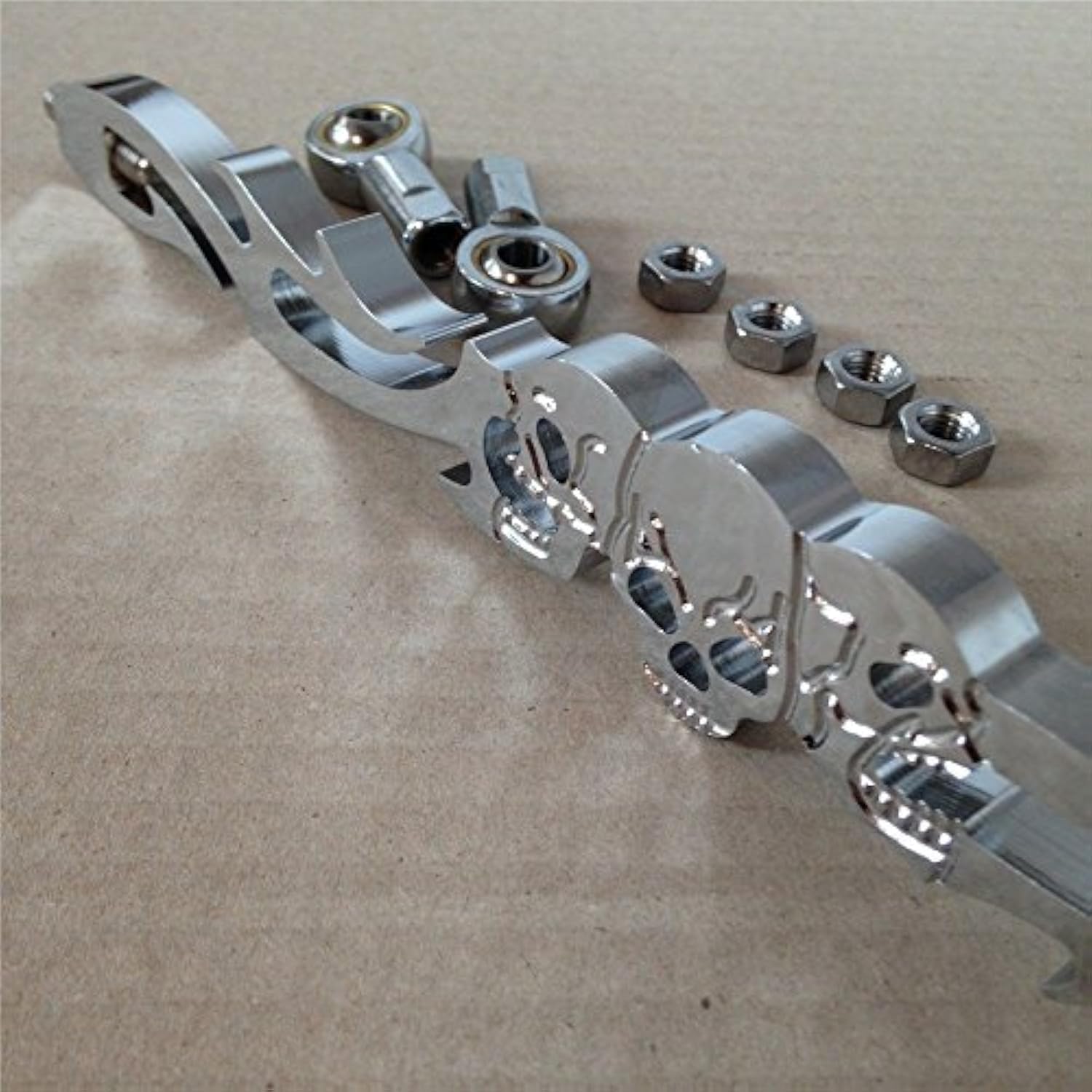 HONGK- Chrome Skull Shift Linkage Compatible with H-D Softail Fxdwg Dyna Glide Flhr Flt [B01C0SR62E]