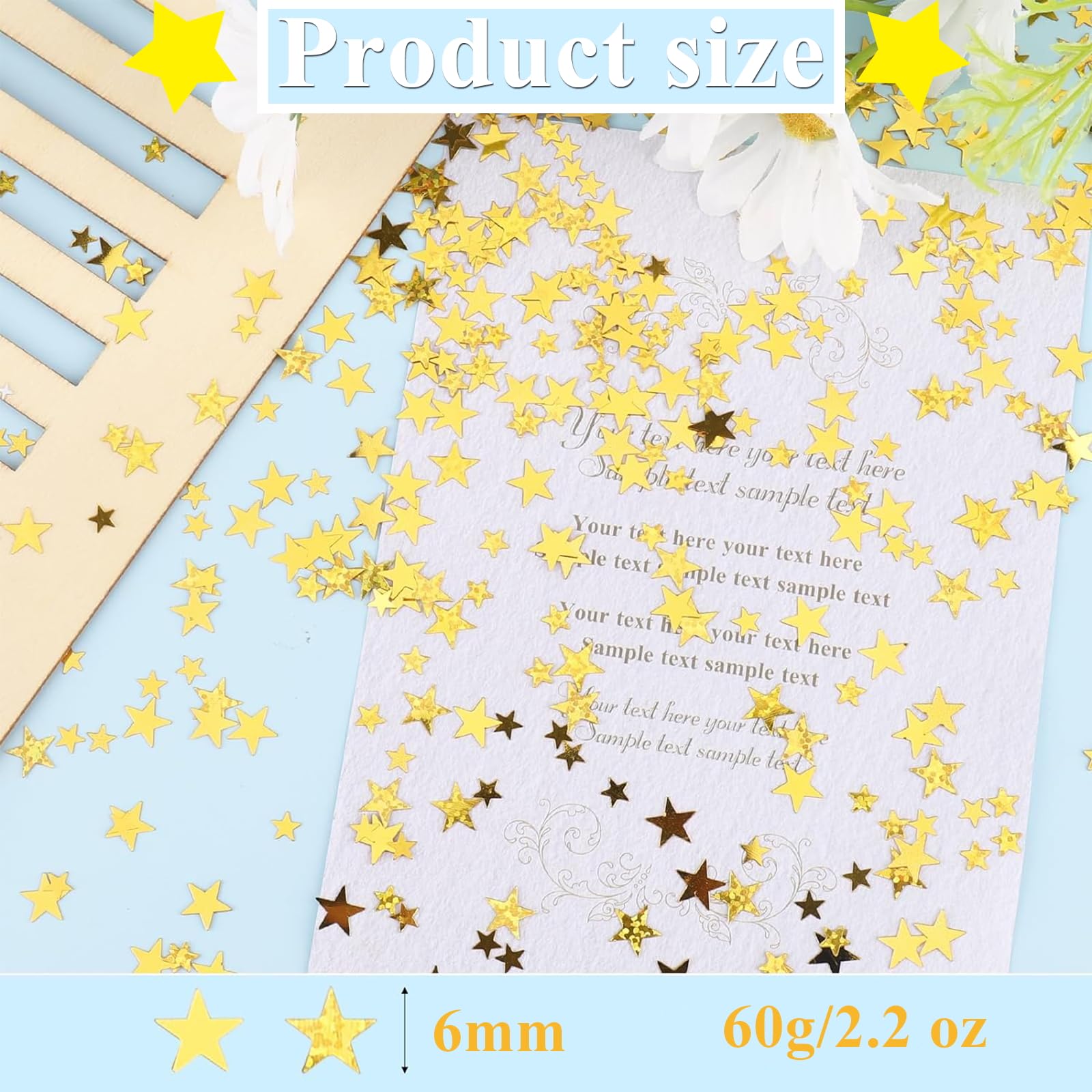 90g Étoiles Confetti Étoiles Holographiques Confettis Scintillants Pour