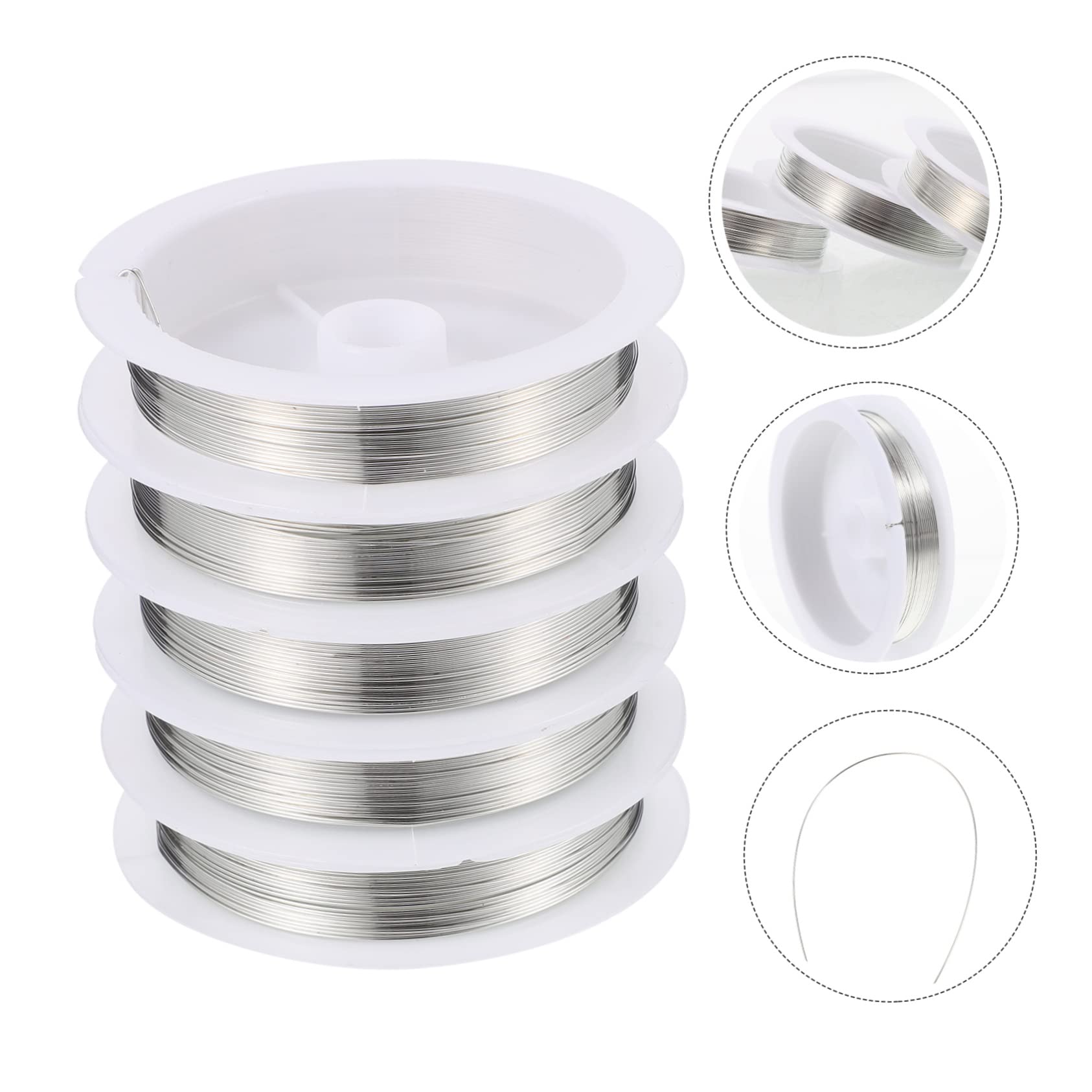 VILLCASE 25rotoli Filo Di Rame Per Fatti Mano Di Filo Decorativo Per Creazioni Artigianali Realizzazione Gioielli e Modellismo Flessibile e Durevole Per Progetti