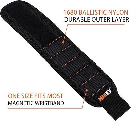 Miniatura 3 de HIEEY 2 pulseras magnéticas para sujetar tornillos, regalos para hombres, correa de herramientas magnética para sujetar tornillos, accesorios