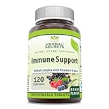 Immune Support with Vitamin C & Elderberry | Berry Flavor Chewable Tablets | 120 Count | Non-GMO | Glute-Free | Made in USA
