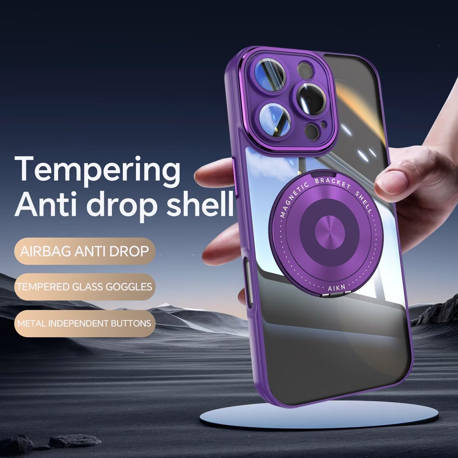 Amazon.co.jp: 360度回転 2024 iPhone 16 Pro Maxケース MagSafe