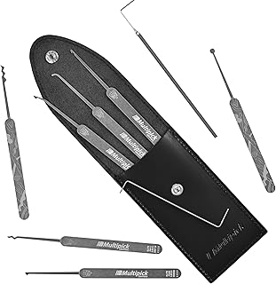 MULTIPICK ELITE 9 Set profesional de ganzúas - [9 Piezas | 0,6 mm] Made in Germany - Ganzua Lockpicking - Kit cerrajero...