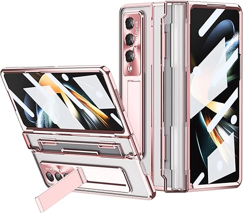 Miniatura 15 de Funda transparente para Samsung Galaxy Z Fold 3 con protección de bisagra plana, cubierta todo incluido Protector de pantalla integrado Protector