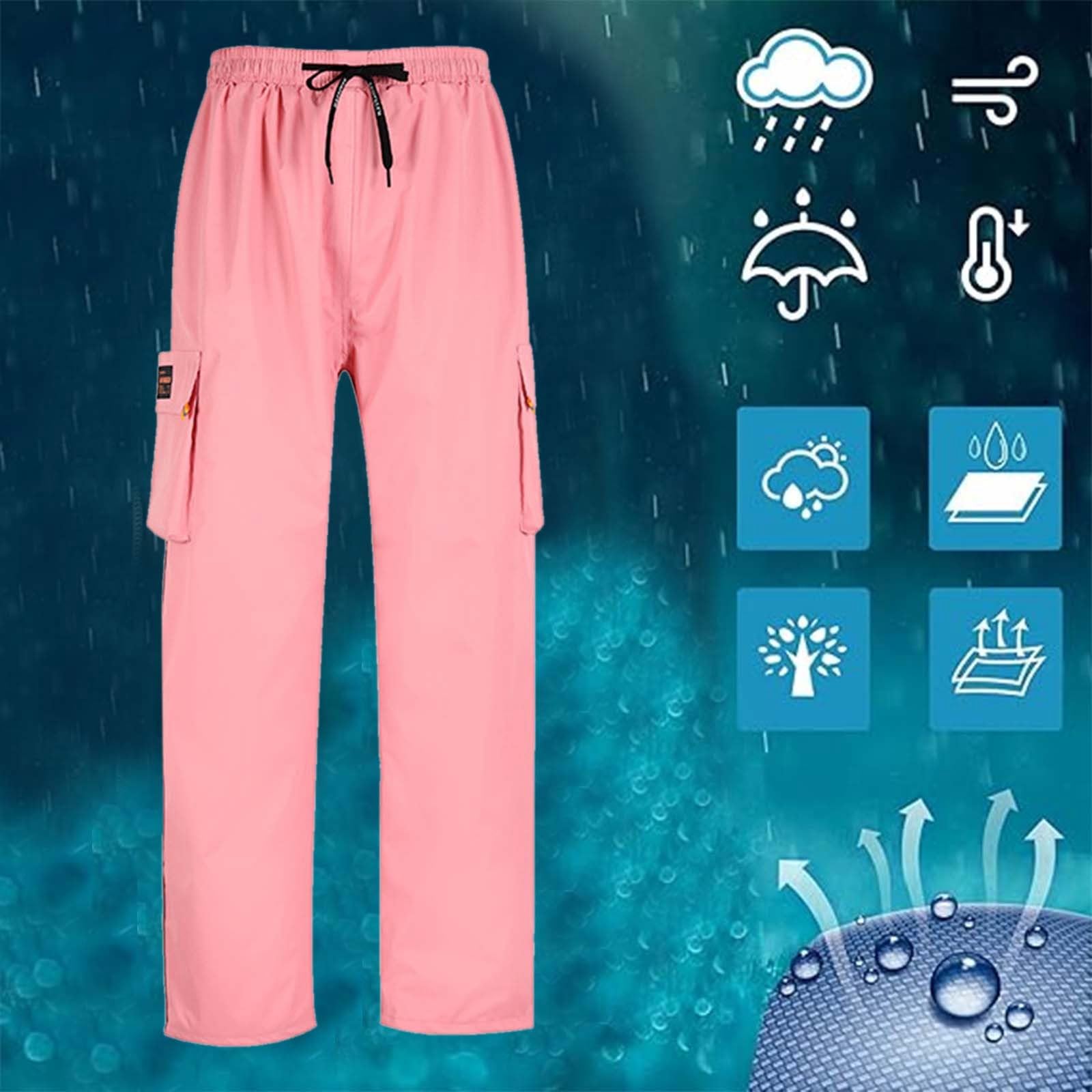 Regenhose Damen Herren für Fahrrad, Motorrad - Erwachsene Outdoor Wasserdichte Fahrrad Hosen Wandern Softshellhose Winddichte Überziehhose Atmungsaktive Outdoorhose Leicht Wanderhose Trekkinghose