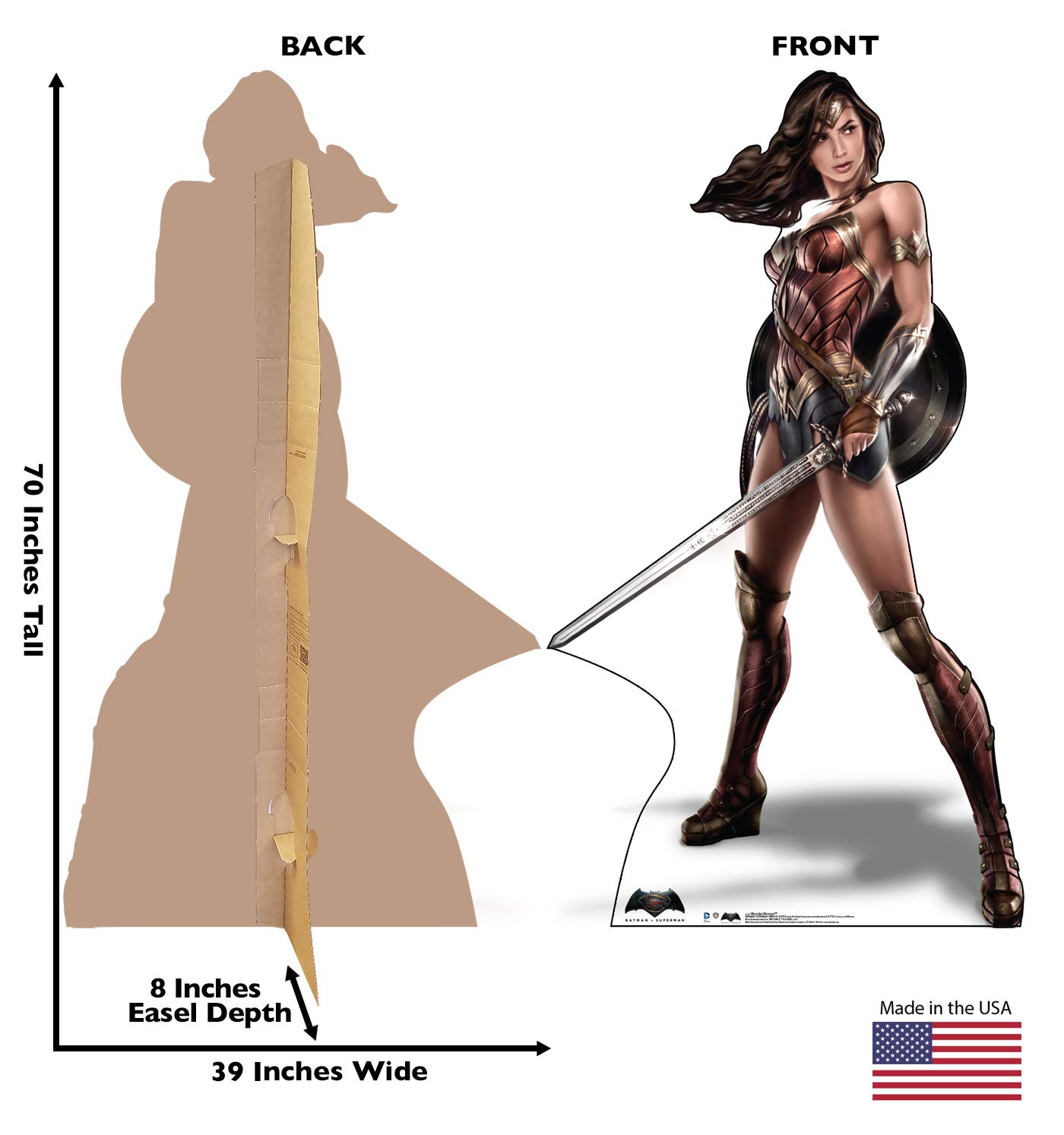 Cardboard People Wonder Woman Life Size Cardboard Cutout Standup - Batman V Superman: Dawn of Justice (2016)