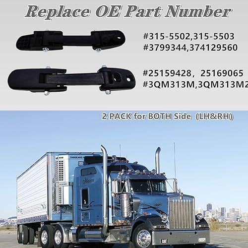 Miniatura 2 de Kit de pestillo de capó resistente LH/RH 315-5502 y 315-5503, para Kenworth T170, T270, T330, T370, T660 / Peterbilt 325, 335, 337, 340, 348, 384,