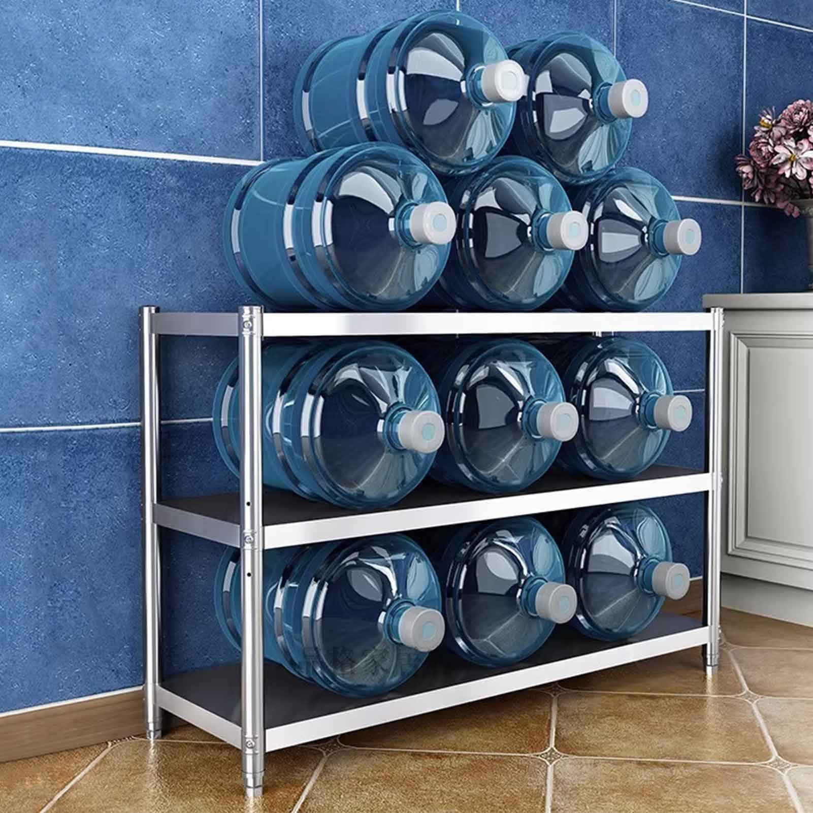 Scaffale regolabile a 3 ripiani in acciaio inox 304 – Scaffale da cucina commerciale (70 x 30 x 80 cm) per ristoranti e soluzioni di archiviazione efficienti