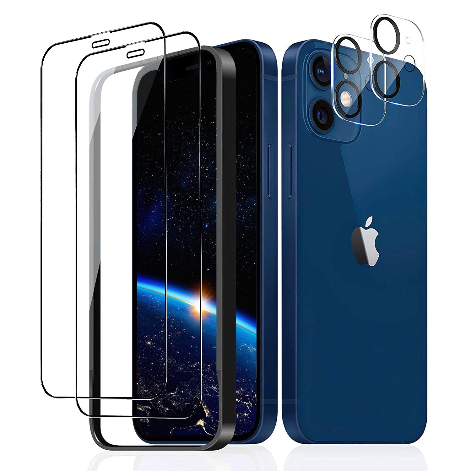 Amazon | 【4枚入り】iPhone 12 mini 強化ガラスフィルム (2枚)＋ 