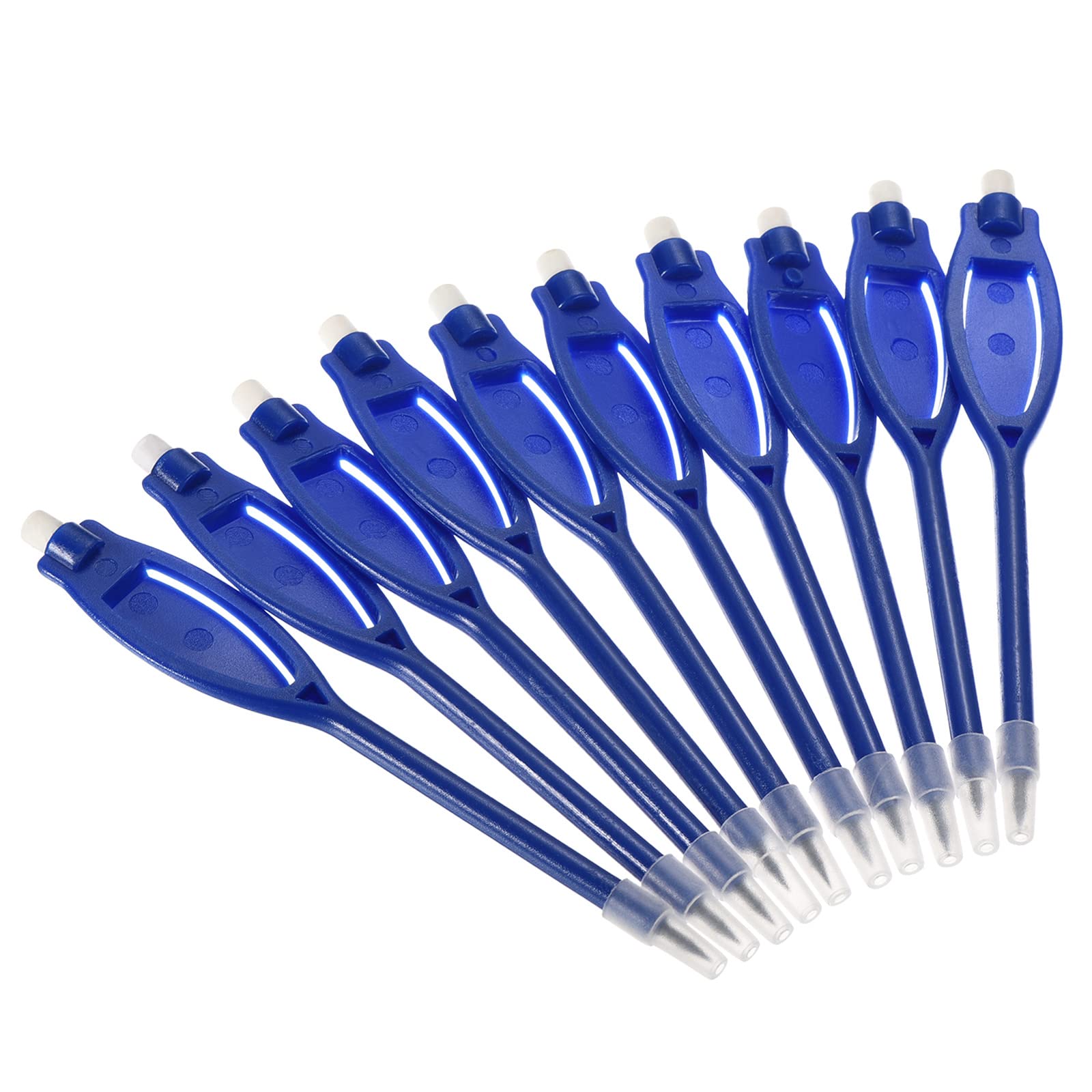 PATIKIL Golf Scoring Pencils with Eraser, 10 Pack Rectangle Clip Plastic 2H Marker Pens for Sport Games Meeting Blue