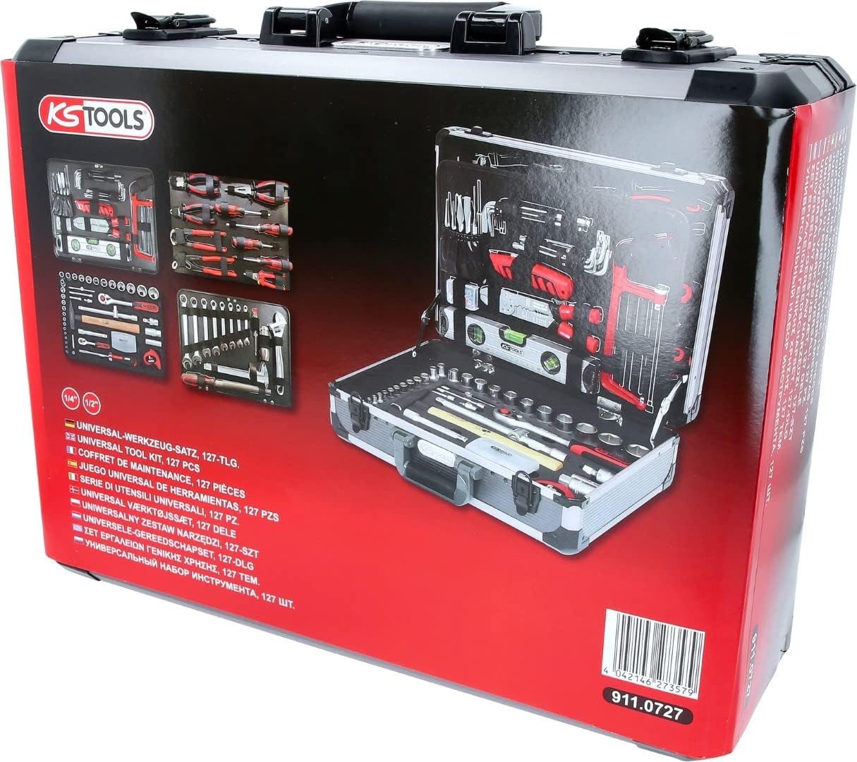 Uni tool kit, 127pcs,1/4"+1/2"