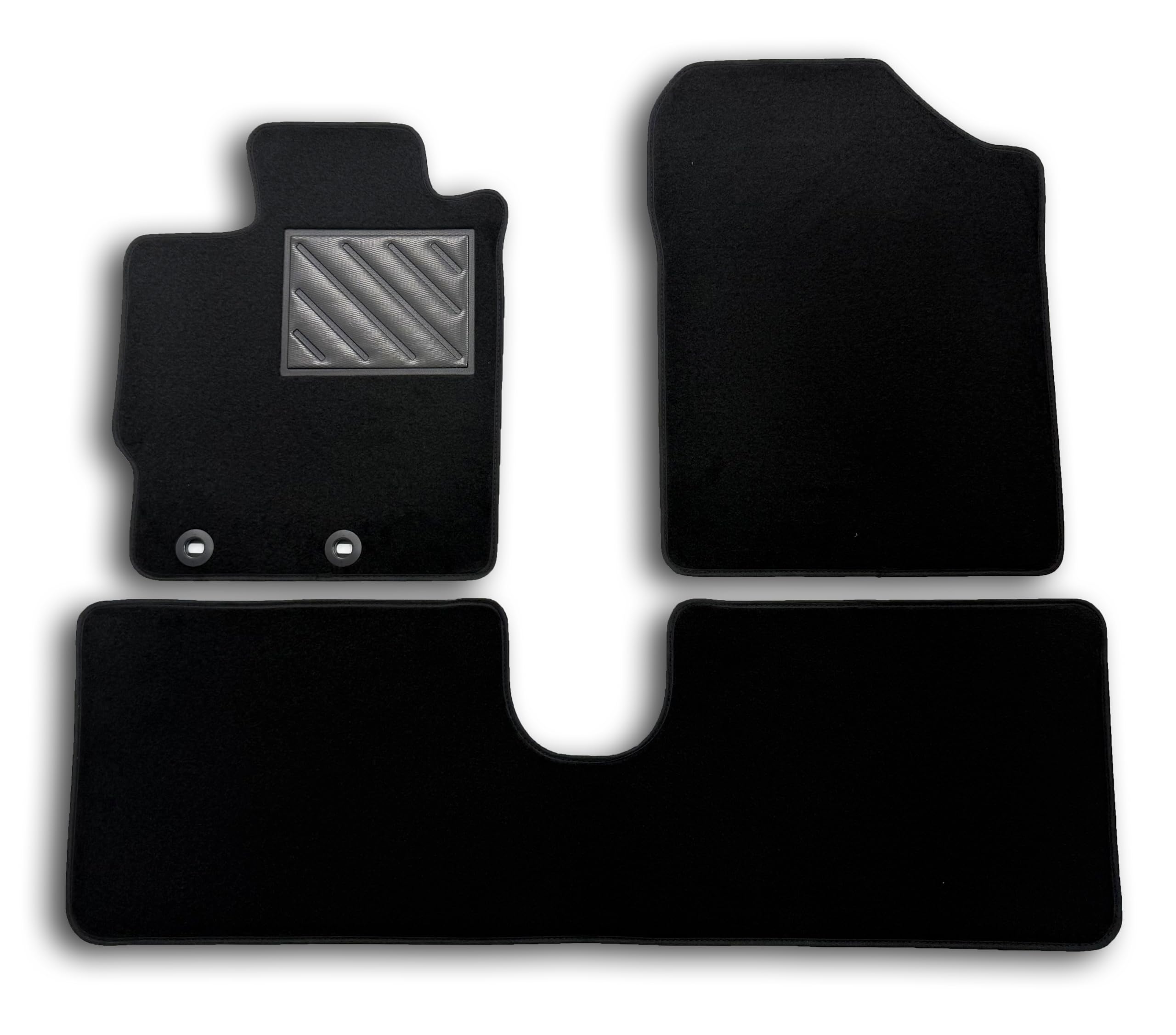 Set 4 Tappetini Auto Universali in Moquette Antiscivolo | Colore Nero