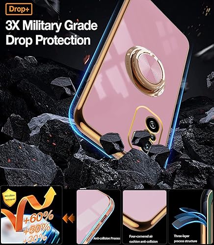 Miniatura 4 de Compatible con Xiaomi Poco F3 Case Ring Holder Magnet Green, para Mi 11i Funda de teléfono Silicona A prueba de golpes Placa de lujo Slim Cover