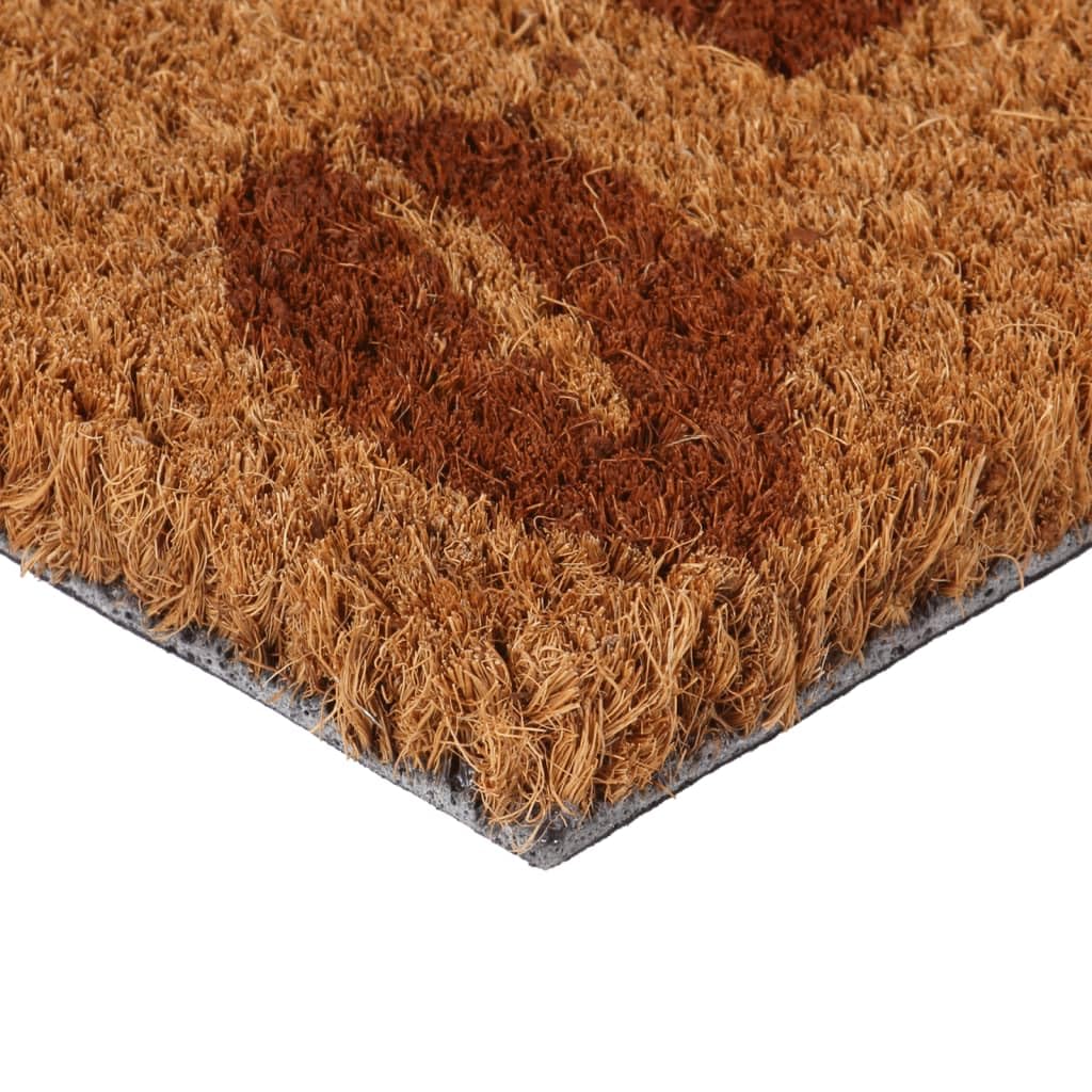 Paillasson naturel en fibre de coco - 40 x 60 cm - touffeté - Antidérapant - Avec dessous en PVC - Résistant aux intempéries - Paillasson anti-saleté - Pour entrée, couloir, balcon
